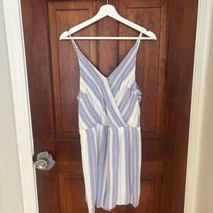 American Eagle Outfitters lavender and White Striped romper.